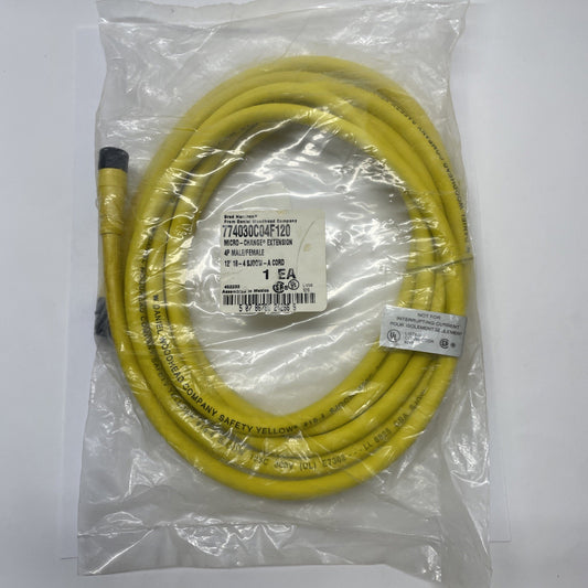 Brad Harrison 774030C04F120 4-Pin Micro-Change Extension Cordset Male/Female