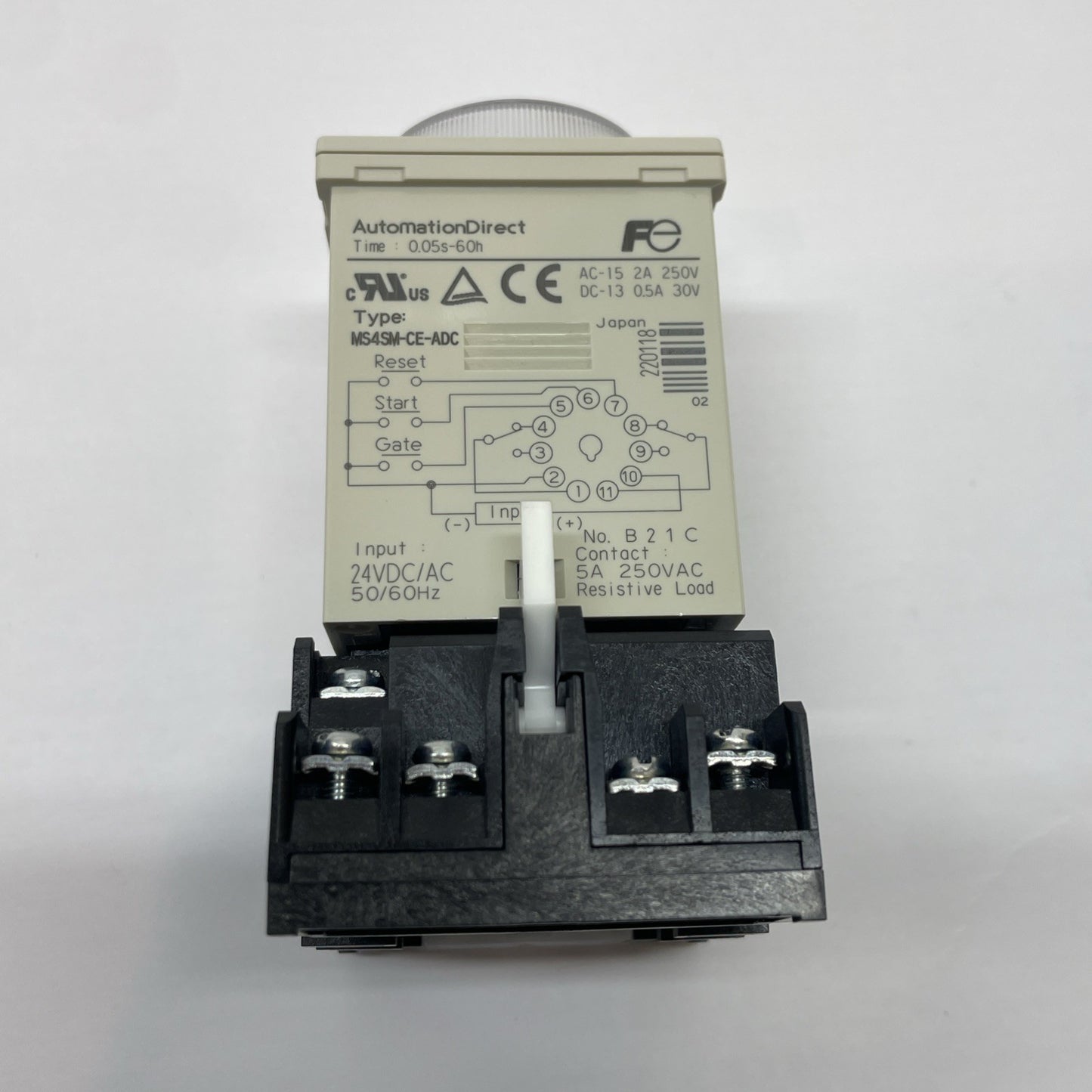 Automation Direct MS4SM-CE-ADC Timer Relay 0.05s-60h  w/ TP411X Relay Socket