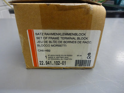 SPRECHER+SCHUH CA6-HB2 / FRAME TERMINAL BLOCK SET / NEW BOX OF 2