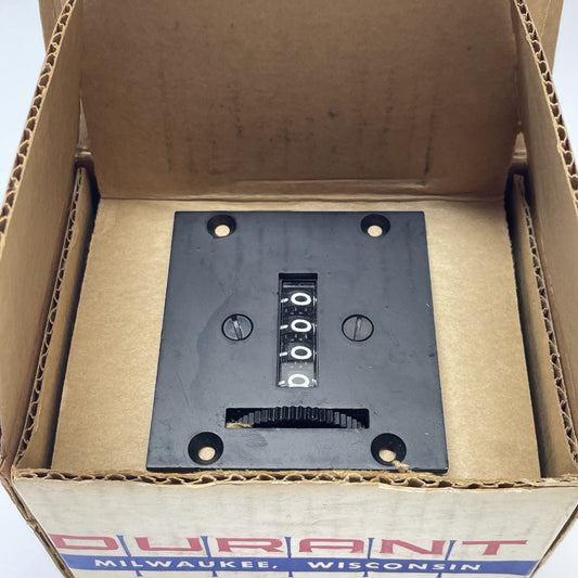 DURANT  4-Y-9434-PB  4-Digit Panel Mount Mechanical Counter 24 VAC