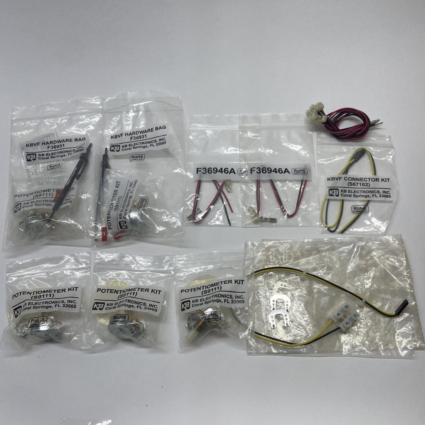 KB Electronics KBVF Hardware Bag F36931  LOT / EXTRA - SEE PHOTOS
