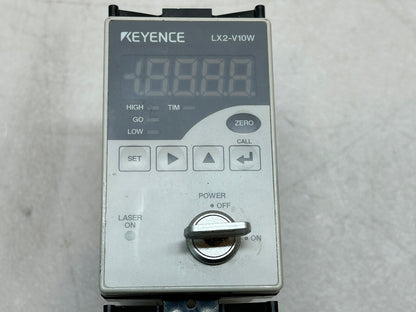 KEYENCE LX2-V10W / DIGITAL DISPLAY LASER THRUBEAM SENSOR LX2-V SERIES MICROMETER