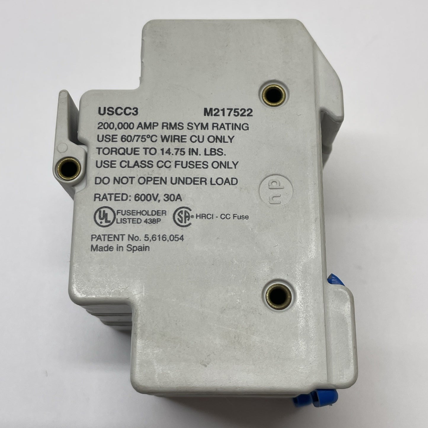 Ferraz Shawmut USCC3 M217522 Fuse Holder 600 V 30 A 3-Pole Class CC