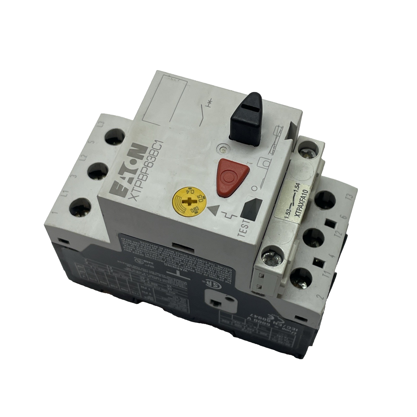 Eaton XTPBP63BC1 Manual Motor Protector 3-Pole 0.4-0.63A IEC Starter