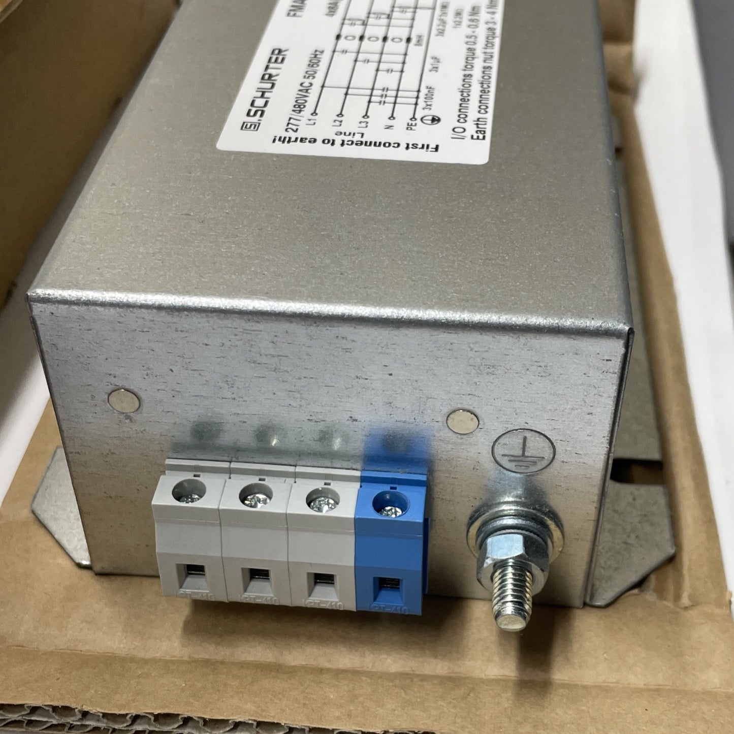 SCHURTER FMAD-0931-0810 3-Phase EMI/EMC Line Filter 8A 277/480VAC (USA SELLER)