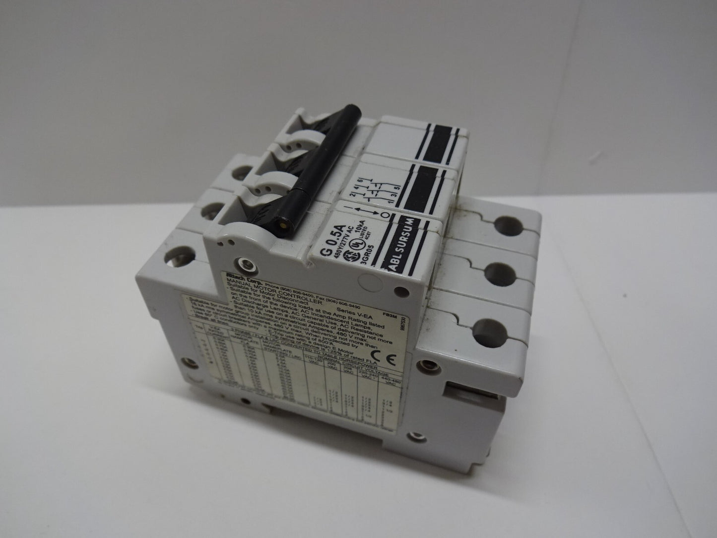 ALTECH 3GR05 MANUAL MOTOR CONTROLLER SERIES V-EA 480Y/277V AC 10KA / G 0.5A