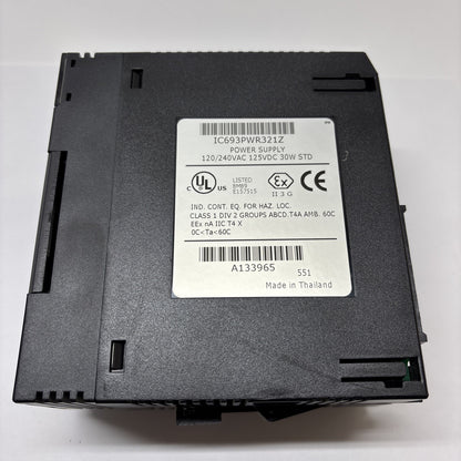 GE Fanuc IC693PWR321Z Series 90-30 PLC Power Supply 120/240VAC 125VDC 30W