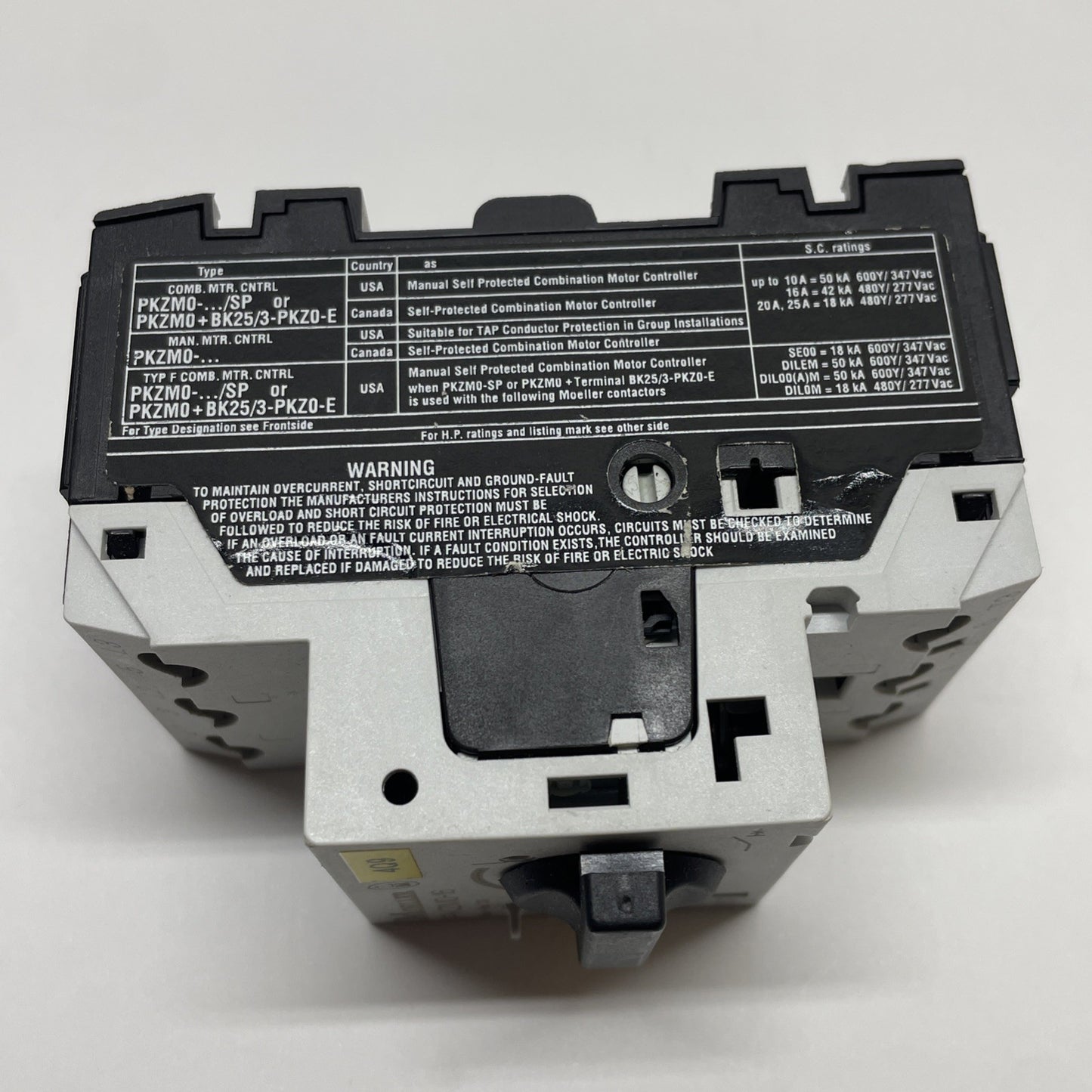 Moeller PKZM0-16 (Ser. 3) Motor Protective Circuit Breaker 3-Pole
