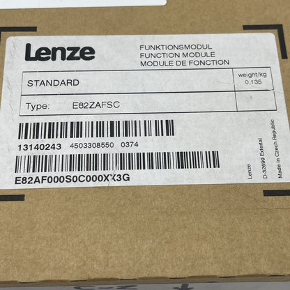 LENZE E82ZAFSC Function Module — Standard I/O 8200 Drive Interface (NEW SEALED)
