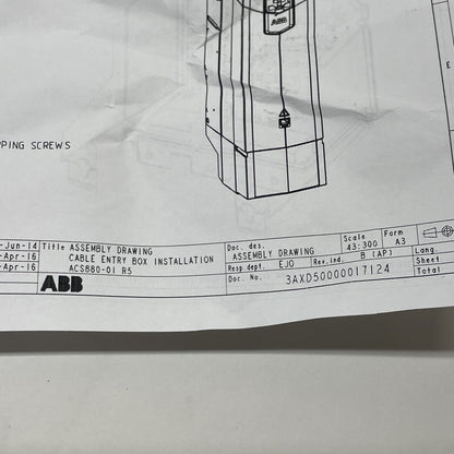 ABB 3AXD50000011387B Conduit Box Kit ACS880 R5