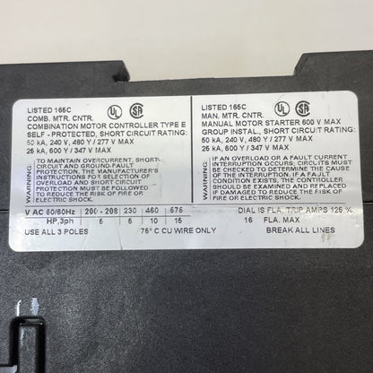 Siemens Sirius 3R Manual Combination Starter 3RV1031-4AA10 / 3RV10314AA10