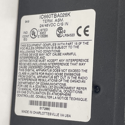 GE Fanuc IC660BBA026 Genius Analog Input IC660EBA026M + IC660TBA026K