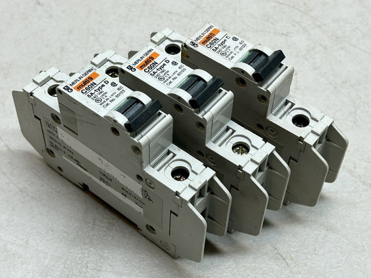 MERLIN GERIN 60123 MULTI 9 C60N 5A TYPE D 1 POLE 5 AMP CIRCUIT BREAKER LOT OF 3