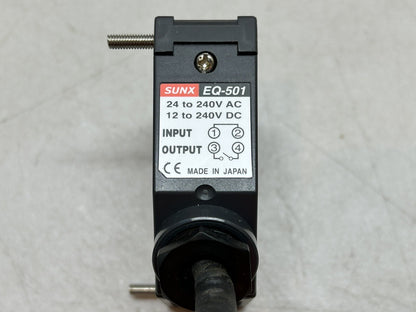 SUNX EQ-501 / PHOTOELECTRIC SENSOR 24-240AC 12-240DC / USED AS SAMPLE UNIT ONLY