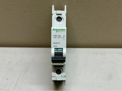 SCHNEIDER ELECTRIC 60106 MULTI 9 C60 UL489 / 1P  5A CIRCUIT BREAKER / NEW