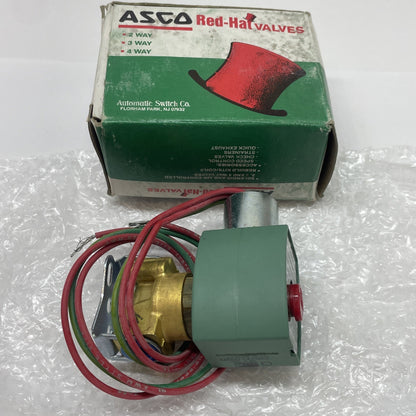 ASCO / RED HAT  8262G13 1/4″ 2-Way Brass Solenoid Valve Normally Closed 40-50PSI