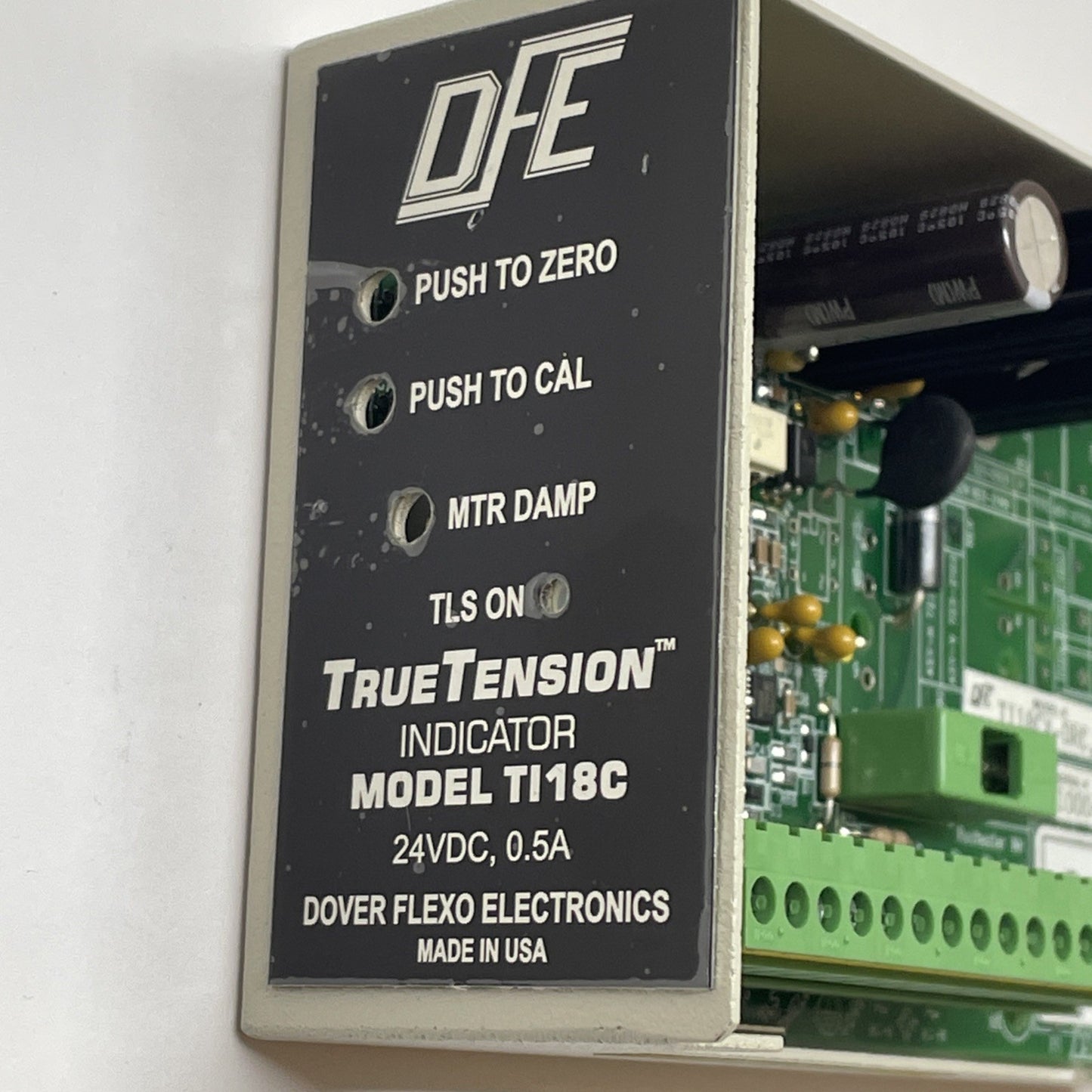 DFE TI18CV-DRC True Tension Indicator 24VDC DIN Rail XRE