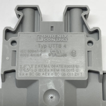 (LOT OF 6) NEW PHOENIX CONTACT UTTB 4 Double-Level Terminal Block 30A 800V 4 mm²