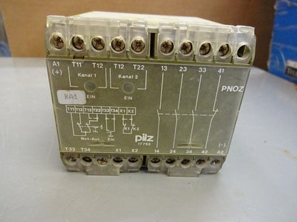 PILZ PNOZ 17753 / 474695 / 24VDC 3S 5W SAFETY RELAY