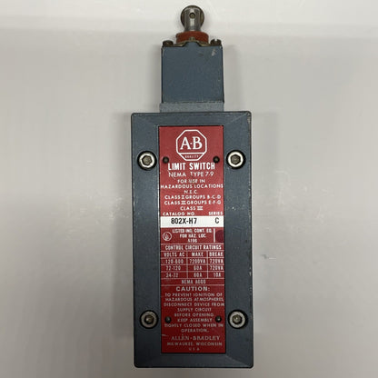 Allen Bradley 802X-H7 Rotary Lever Arm Limit Switch w/ Z-21331 Operating Head