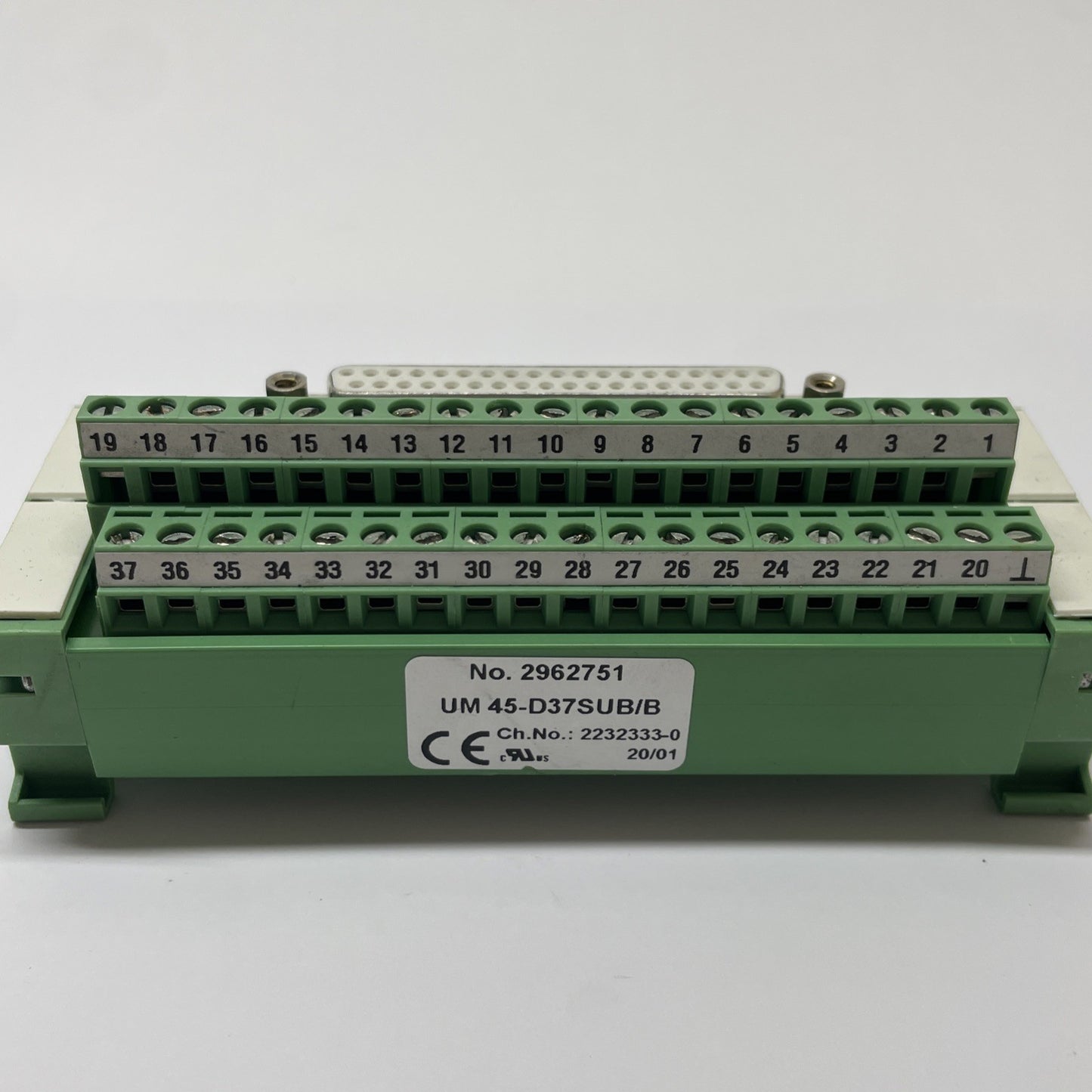 Phoenix UM 45-D37SUB/B Interface Module 37-Pos Termination Board (2962751)