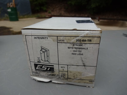 EDWARDS 202-8A-TR STROBE / 24V DC RED LENS / WITH TERMINAL / NEW IN BOX