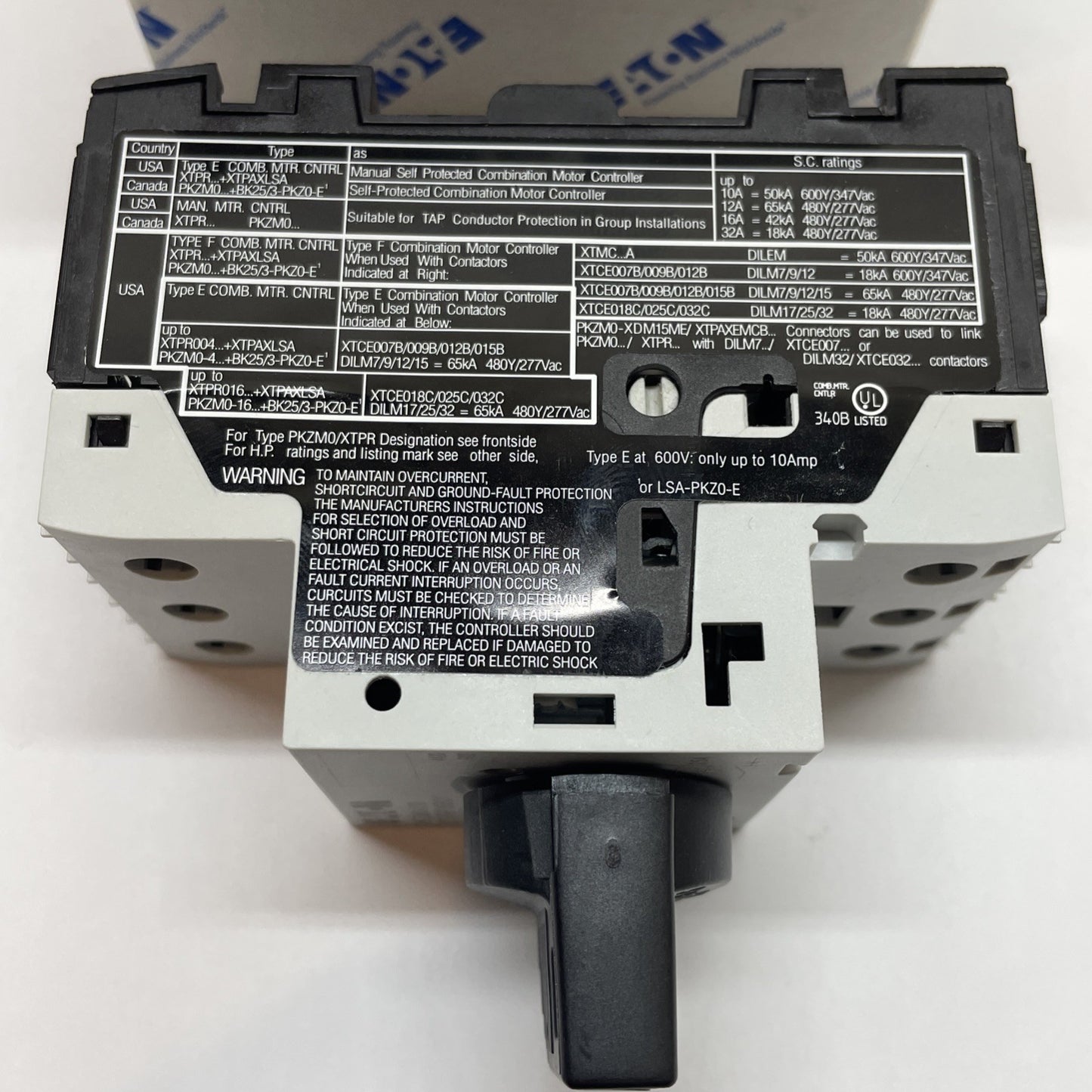 Eaton PKZM0-0,16/AK Motor Protective Circuit Breaker 0.16A 3P XTPRP16BC1