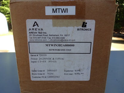 BITRONICS MTWIN3B POWERPLEX DIGITAL TRANSDUCER MTWIN3B-S520-VD10 / NEW WITH BOX