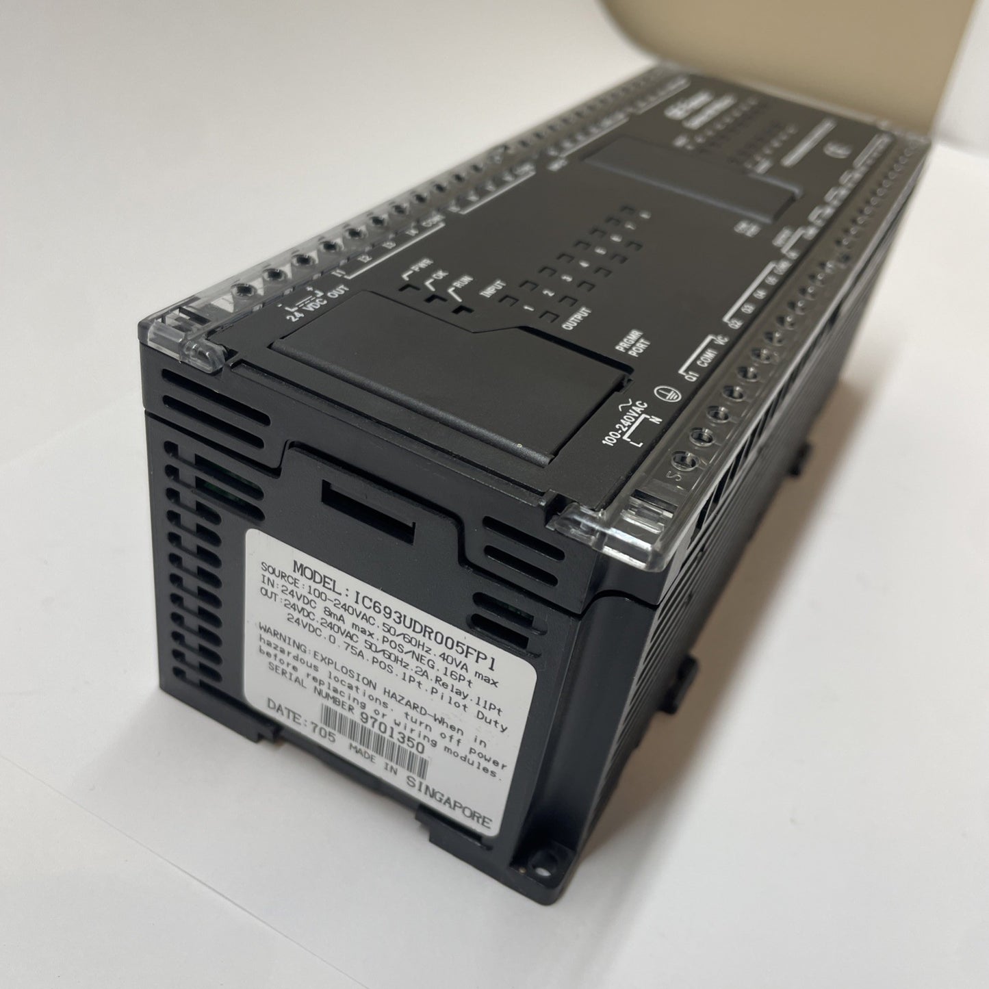 GE Fanuc IC693UDR005FP1 Series 90 Micro PLC, 16x Inputs, 12x Outputs  100-240VAC
