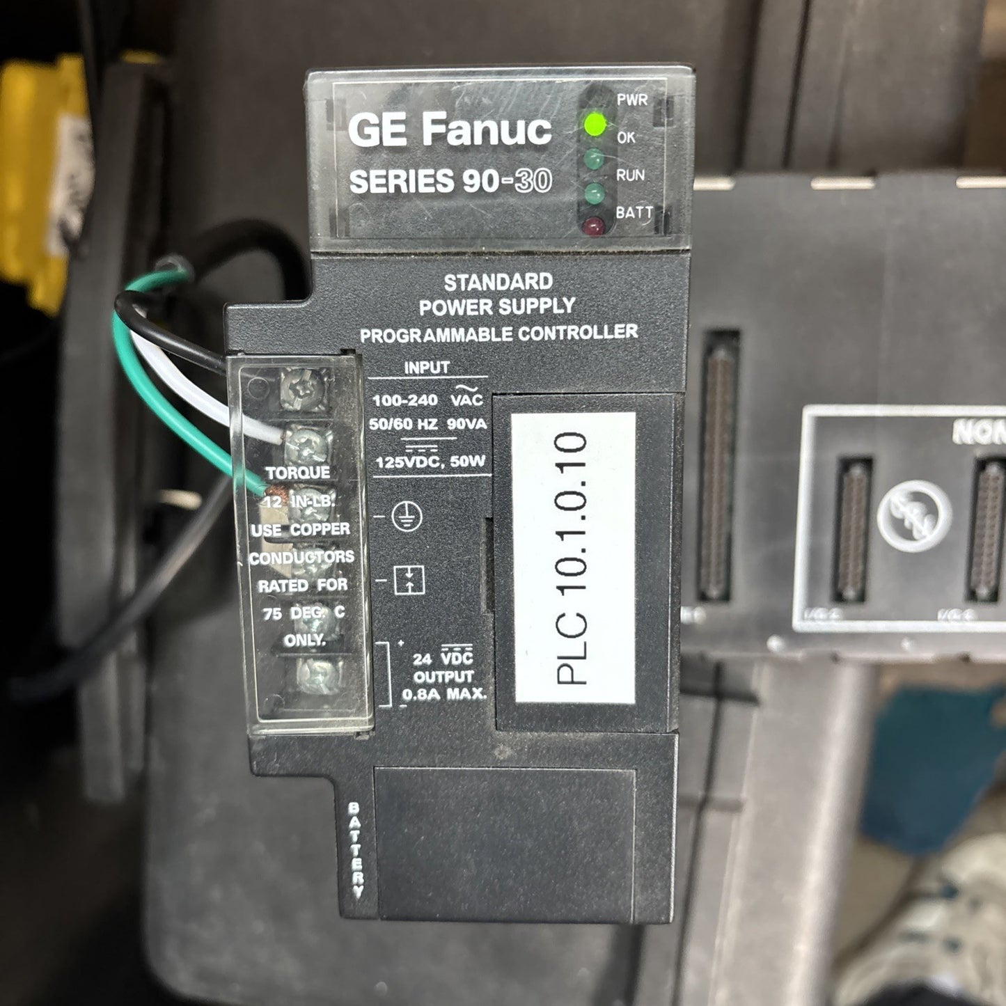GE Fanuc IC693PWR321Z Series 90-30 PLC Power Supply 120/240VAC 125VDC 30W