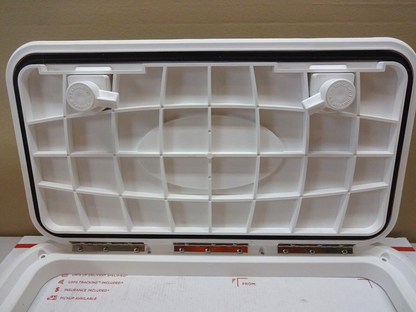 BECKSON INSPECTION HATCH 11" X 19" OD / 9" X 17" ID WHITE FLAG ANCHOR DESIGN NEW