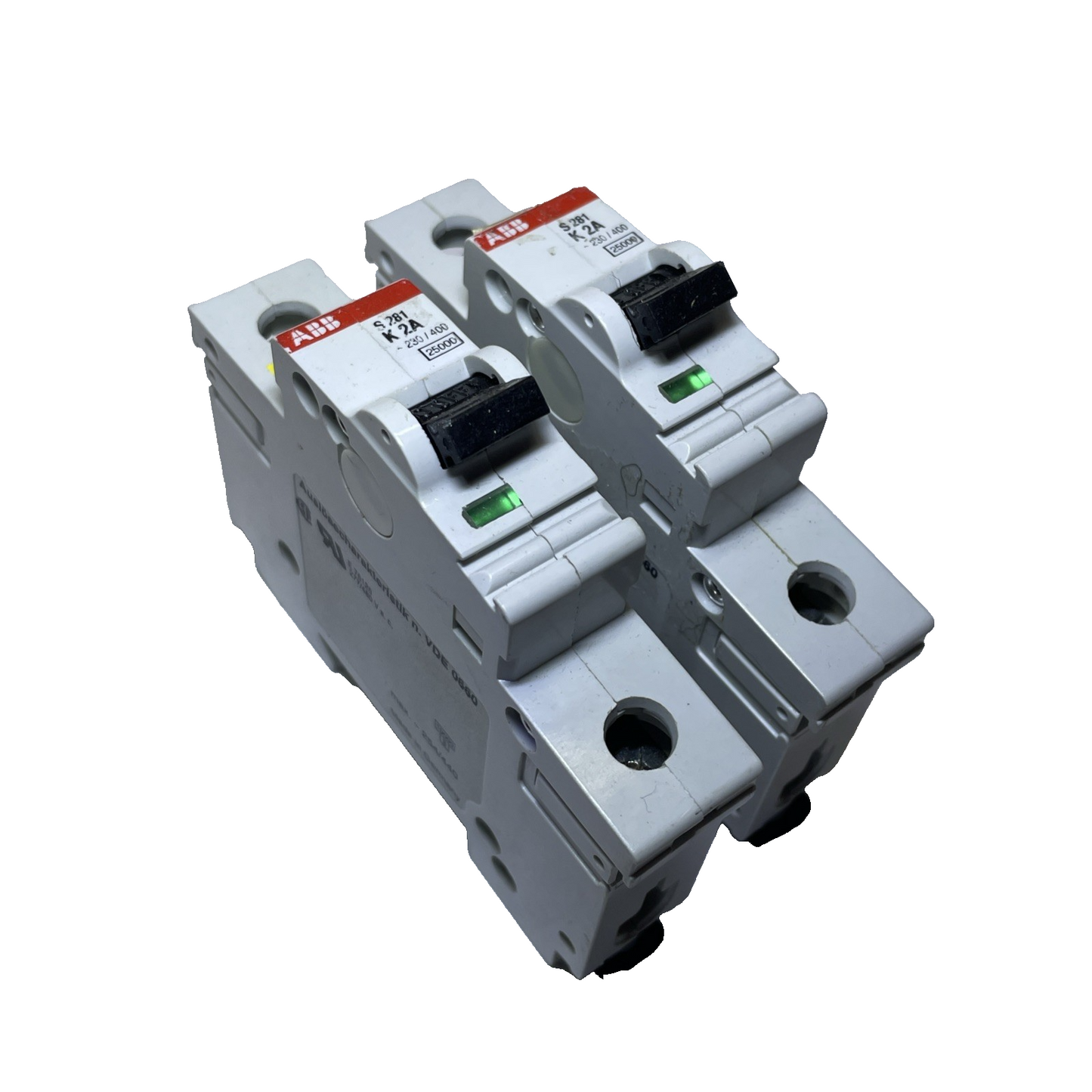 2PCS ABB S281 K2A 2A DIN Rail Circuit Breaker 1-Pole K-Curve Industrial