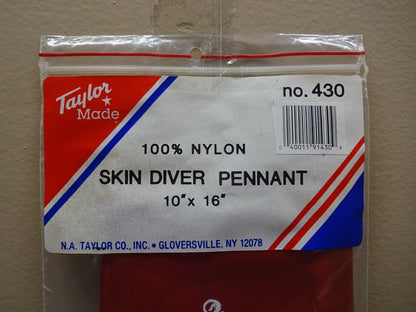 TAYLOR MADE #430 SKIN DIVER PENNANT 10" X 16" NYLON MARINE BOAT FLAG / NEW