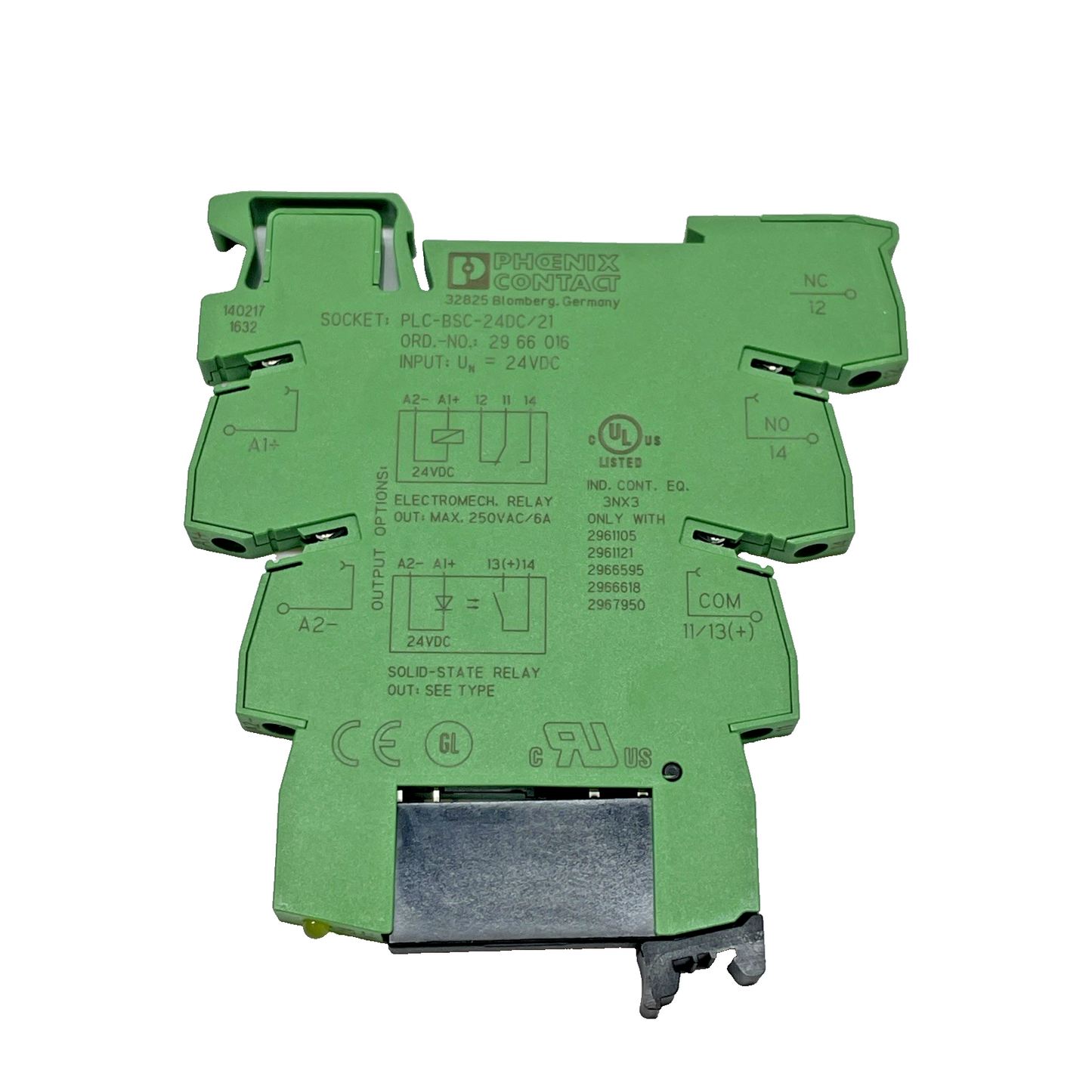 (LOT OF 4) Phoenix Contact PLC-BSC-24DC/21   29 66 595 Relay module