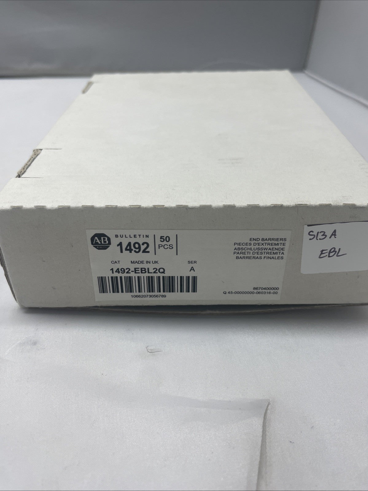 *NEW* Allen Bradley 1492-EBL2Q Ser. A End Barriers 50 PCS Box