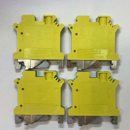 (LOT OF 4) PHOENIX USLKG6N Ground Terminal 2 Connections IEC60947-7-7