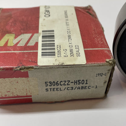 SKF 5306CZZ-H501 / 5306CZZ Double Row Angular Contact Ball Bearing 30x72x30mm