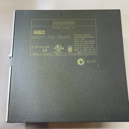 Siemens 6EP1 333-2BA00 SITOP 24V DC 5A Power Supply 120/230VAC