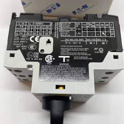 Eaton PKZM0-0,16/AK Motor Protective Circuit Breaker 0.16A 3P XTPRP16BC1