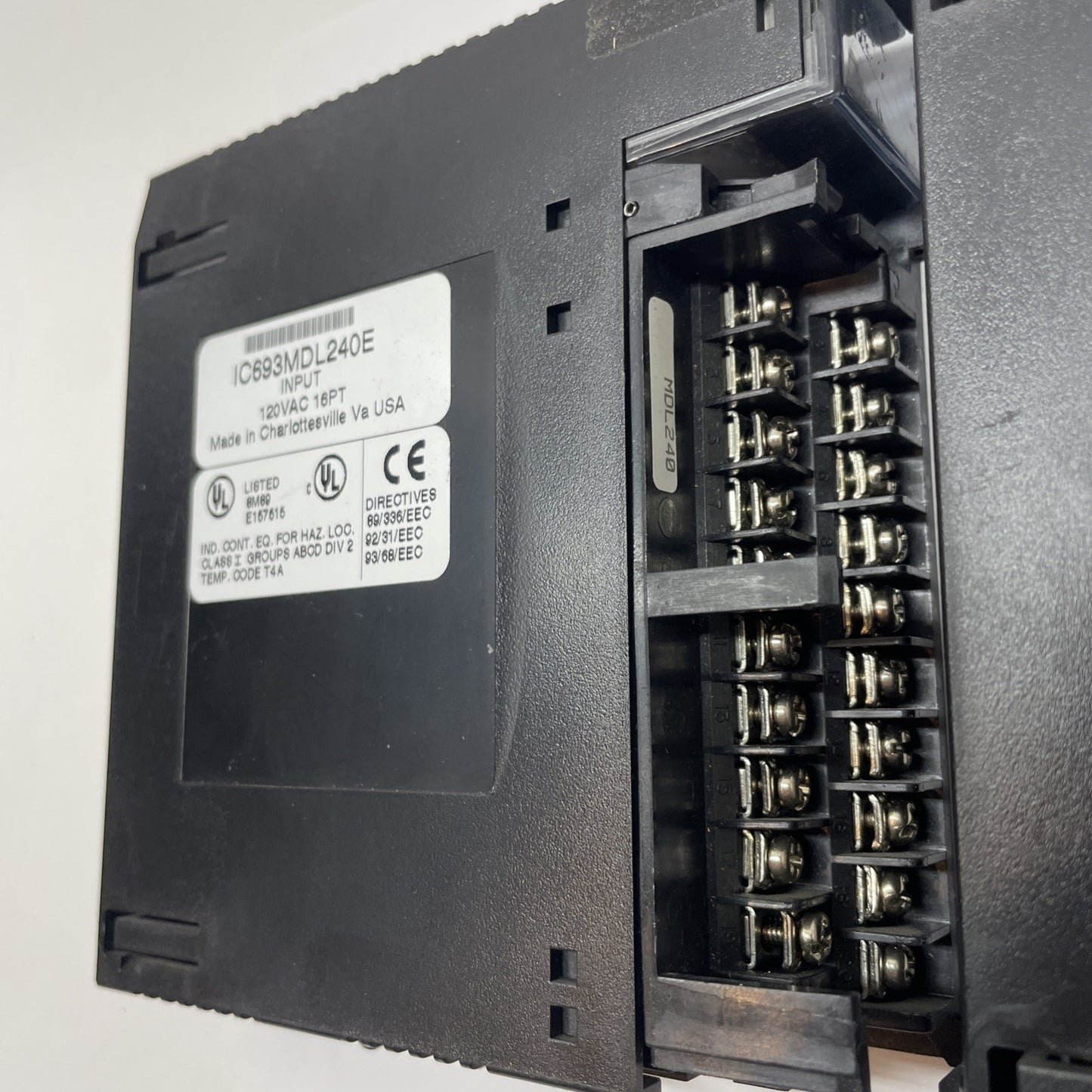 (LOT OF 2) GE Fanuc IC693MDL240E 16-Point 120 VAC Discrete Input Module