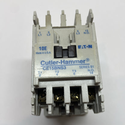 Cutler Hammer CE15BNS3 3-Pole Contactor 10A 600VAC Coil Motor Control