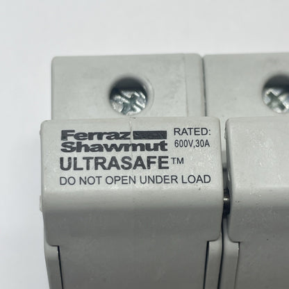 Ferraz Shawmut UltraSafe Fuse Holder 600V 30A 2-Pole US3J21 / W213942 CLASS J