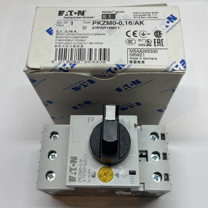 Eaton PKZM0-0,16/AK Motor Protective Circuit Breaker 0.16A 3P XTPRP16BC1
