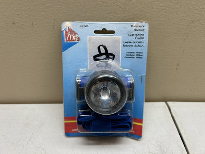NIGHT BLASTER HL-500 HEADLAMP WATERPROOF TO 30' HIGH INTENSITY BULBS / NEW