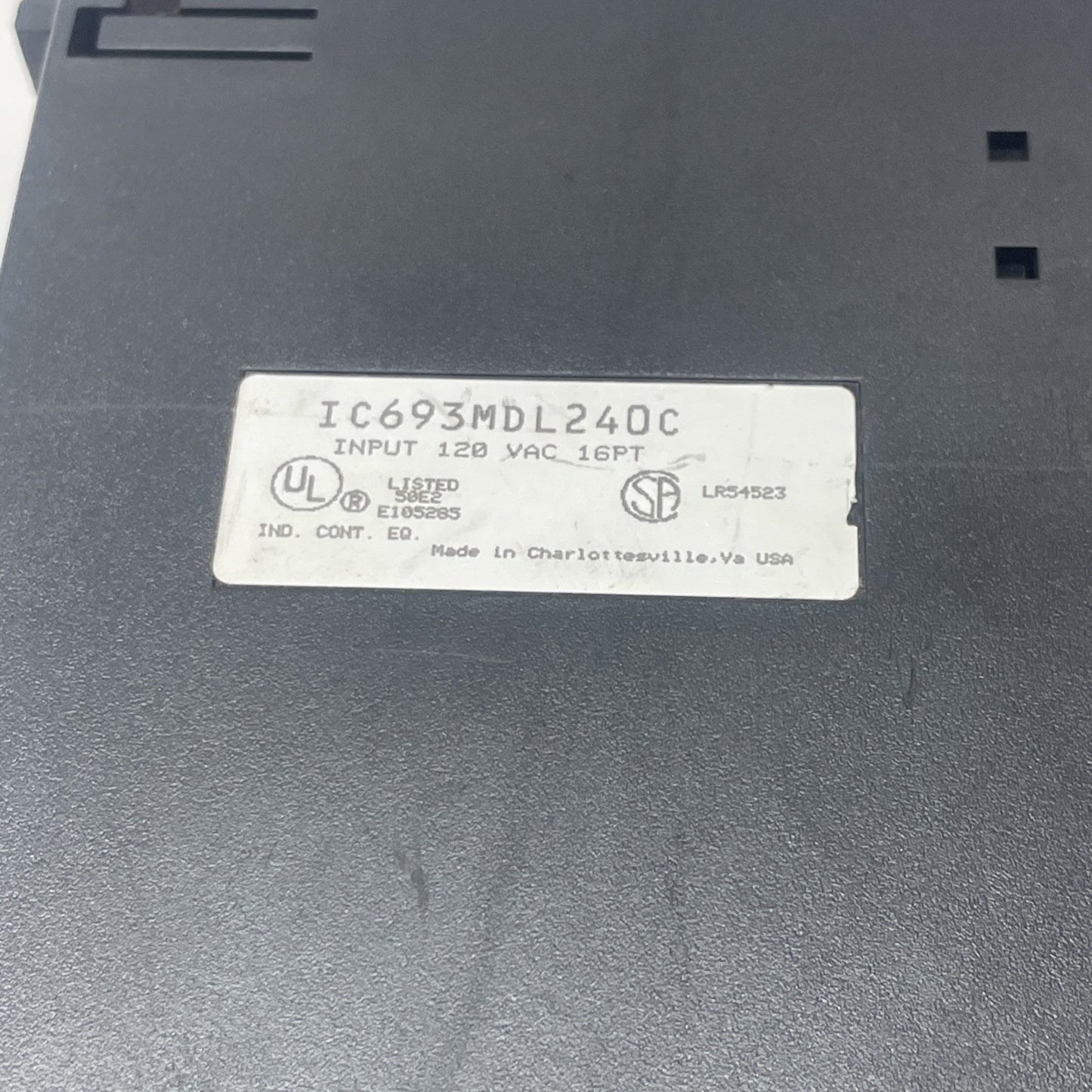 GE Fanuc IC693MDL240C Input 120 VAC 16 Point Module