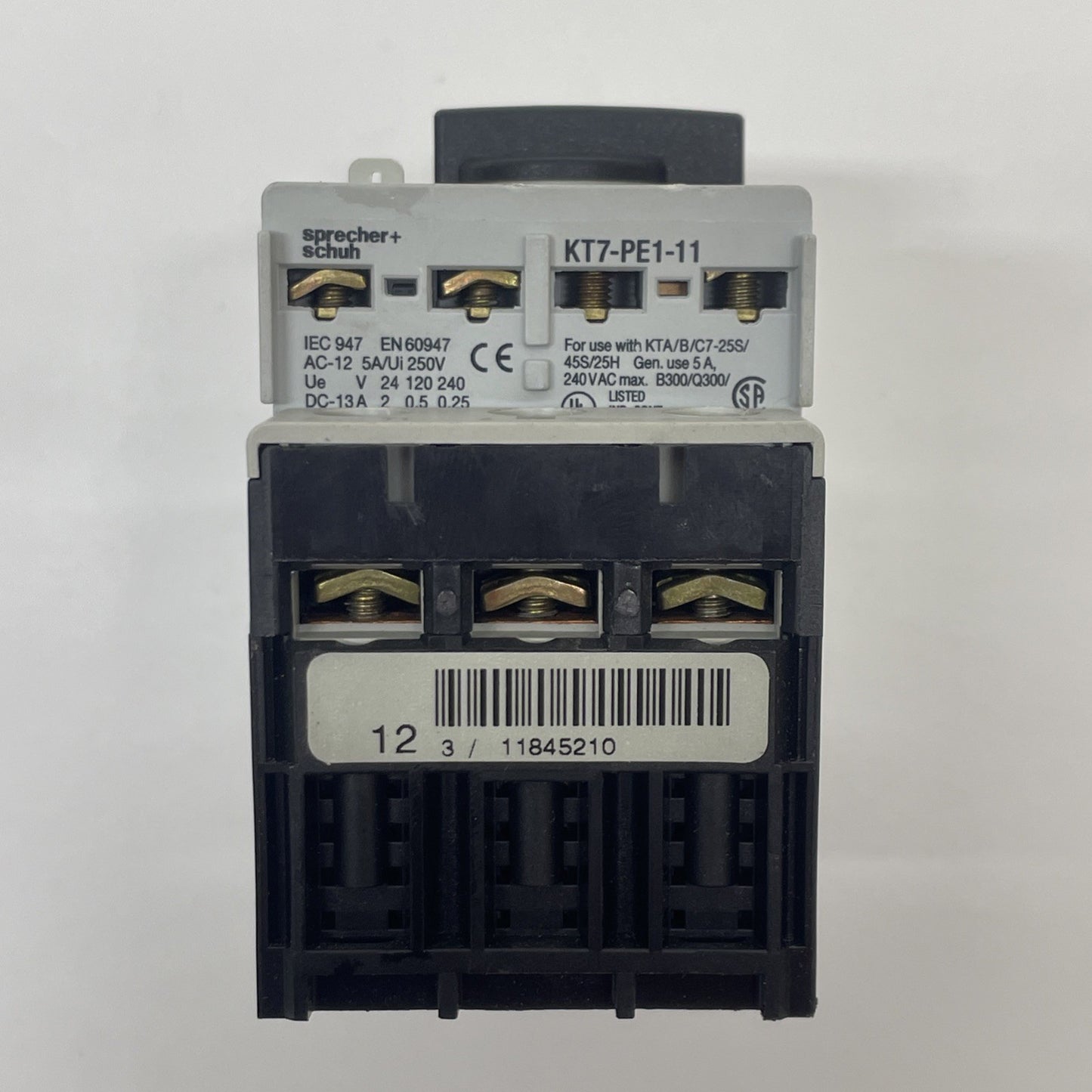 SPRECHER & SCHUH KTA7-25S-1.6A Motor Protection Circuit Breaker. KT7-PE1-11