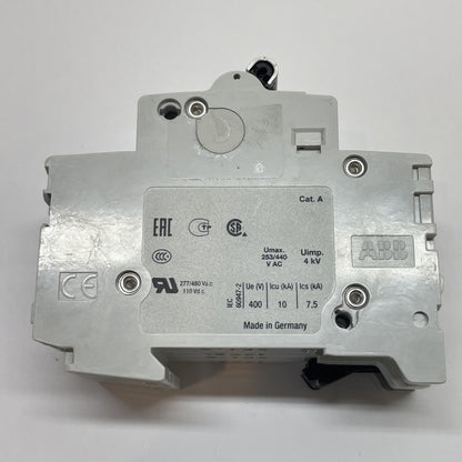 ABB BREAKER  S 202 K 1,6 A  6 AMP 277/480Vac 2 POLE S202K1,6A