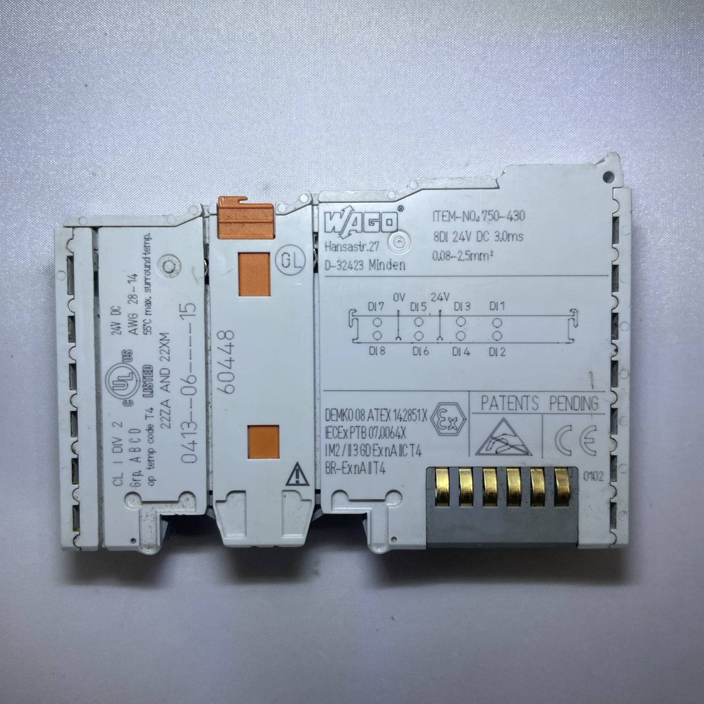 Wago 750-430 8-Channel Digital Input PLC Module