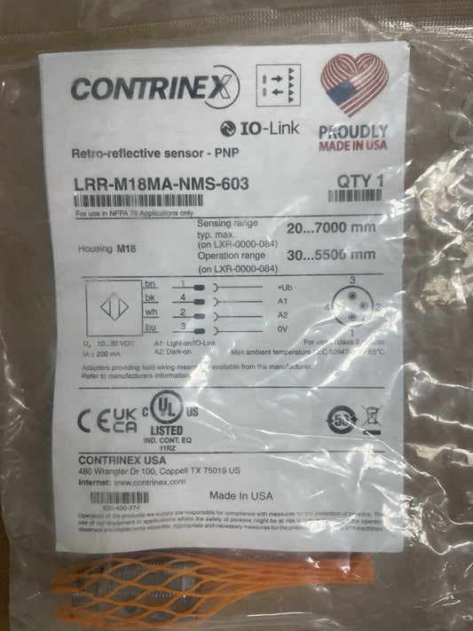 CONTRINEX Proximity Switch LRR-M18PA-NMS-404 Sensor BRAND NEW