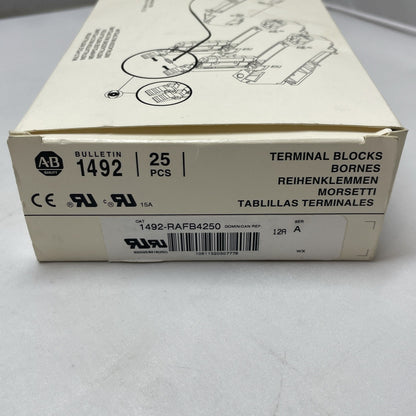 ALLEN-BRADLEY 1492-RAFB4250 FUSE PLUGS W/ Blown fuse indicator. New Box Of 25